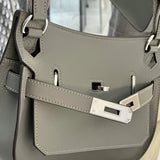 Side view of modernist structured handbag
