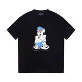 Side profile of Louis Vuitton cotton t-shirt with monogram-inspired silhouette