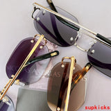 Close-up detail view of Cartier unisex sunglasses