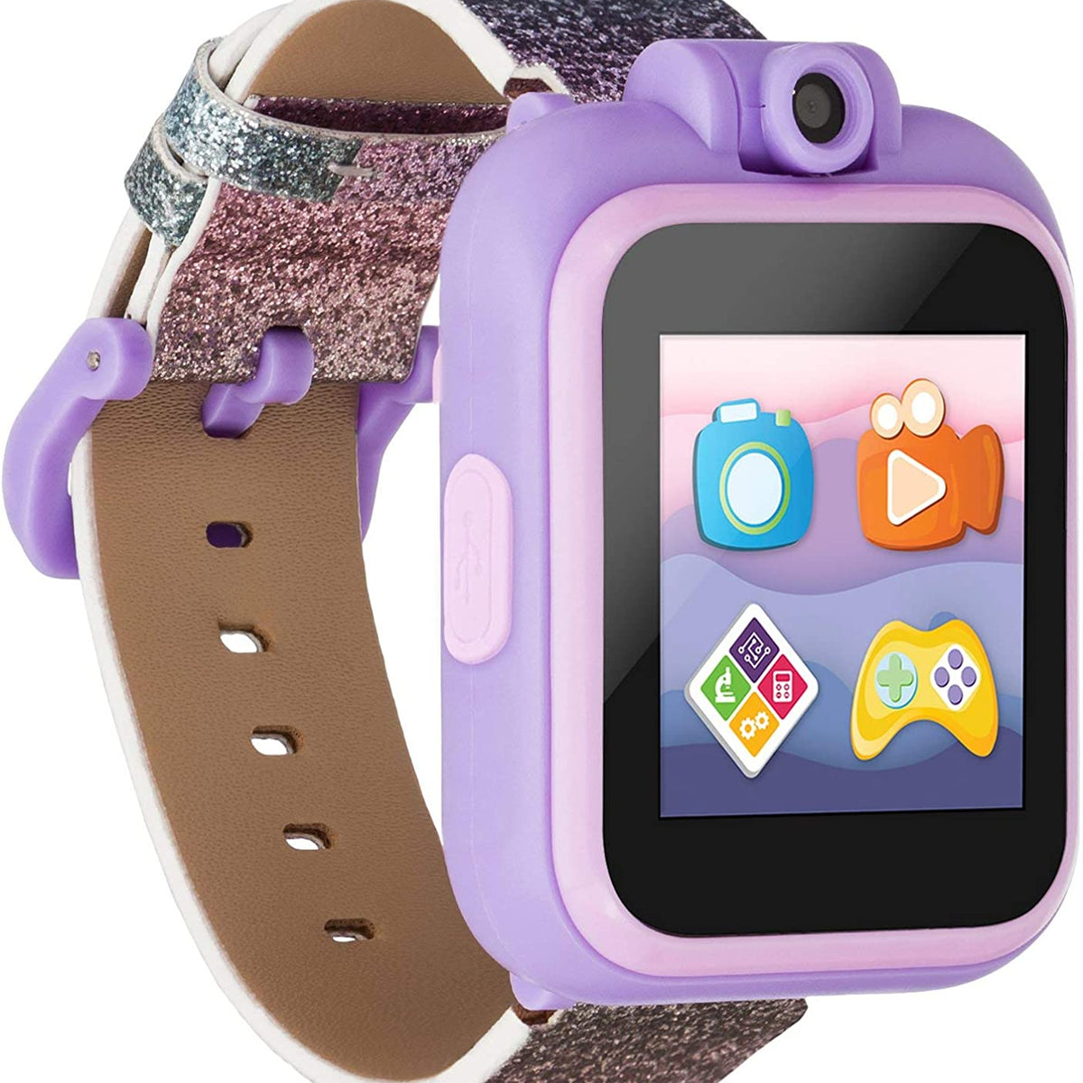 Front view of PlayZoom unisex purple watch