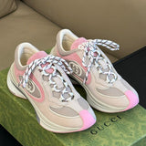 Gucci stone beige luxury sneakers view 8 bold athletic profile