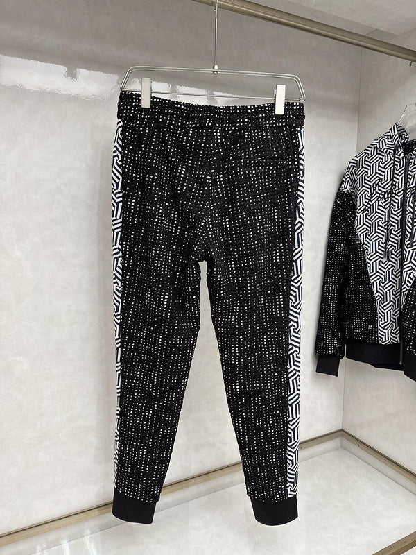 Close-up detail shot of Louis Vuitton luxury clothing with everyday silhouette