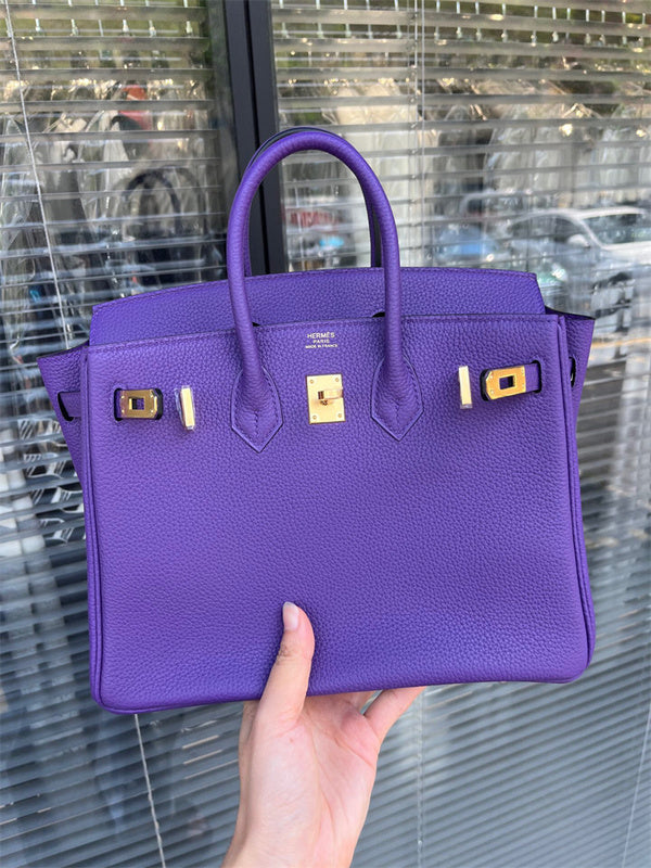 Side view of statement structured handbag