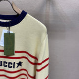 Full styled look of Gucci luxury clothing with label-forward styling
