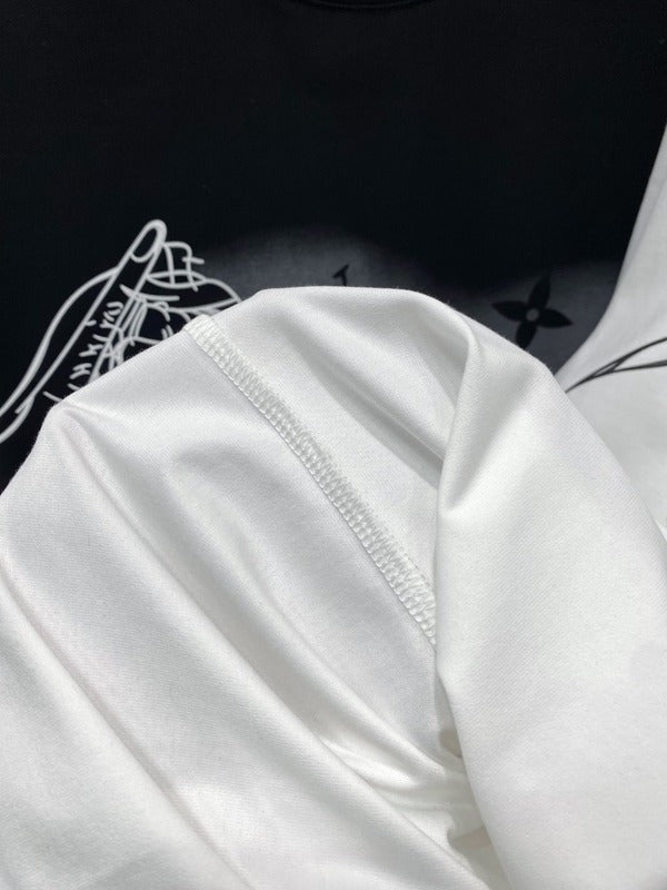 Side profile of Louis Vuitton cotton t-shirt with streetwear-inspired cut