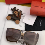 Angled view of Cartier unisex sunglasses