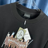 Balenciaga t-shirt close-up — premium authentic designer style