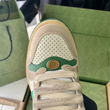 Gucci neutral cream luxury sneakers view 6 signature lace-up style