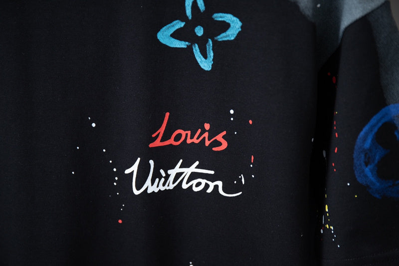 Front view of Louis Vuitton cotton t-shirt with monogram-inspired silhouette