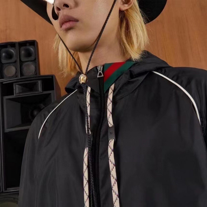 Full styled look of Gucci luxury clothing with signature branding