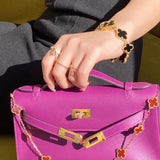 Close-up detail of graceful bag design