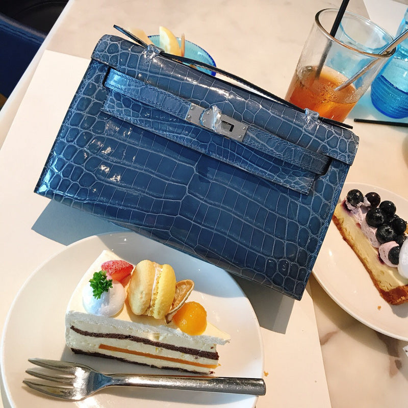 Polished bag shown from front angle