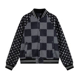 Side profile of Louis Vuitton luxury clothing with signature branding