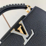 Back view of polished structured women's handbag – women's luxury accessory