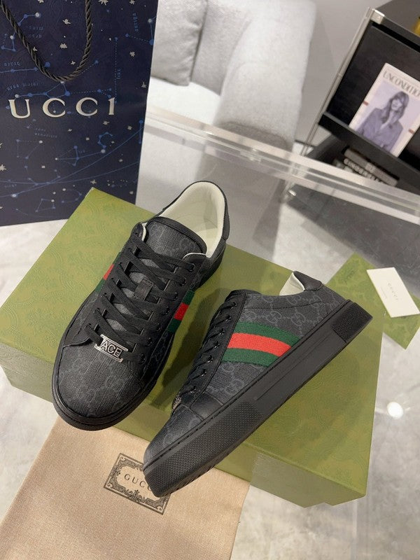 Gucci muted earth tones luxury sneakers view 8 heritage-inspired look