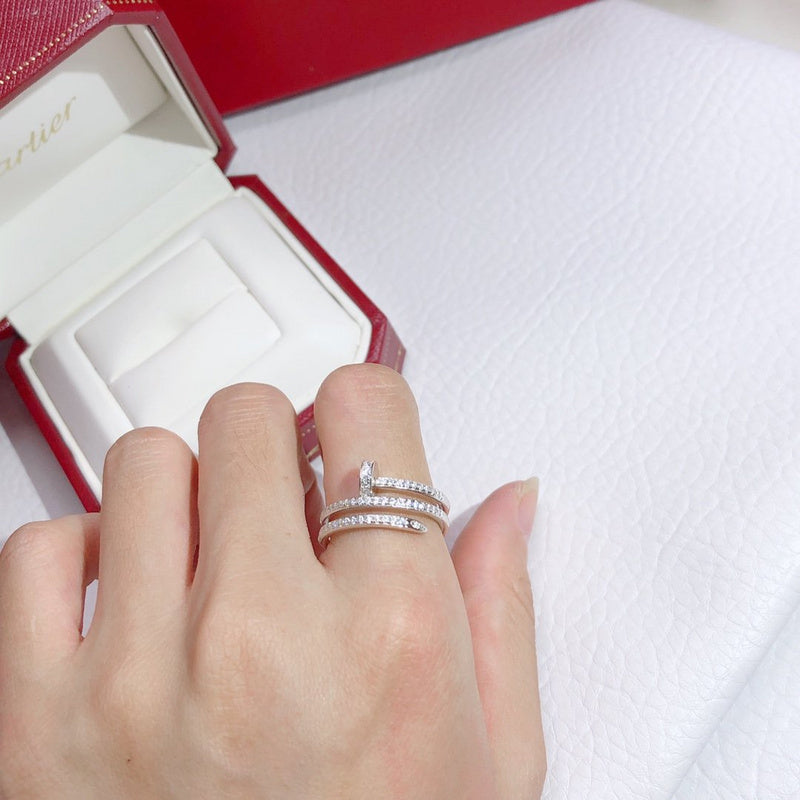 Close-up detail view of Cartier unisex jewelry piece