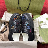 Gucci all-black luxury sneakers view 4 retro runner design