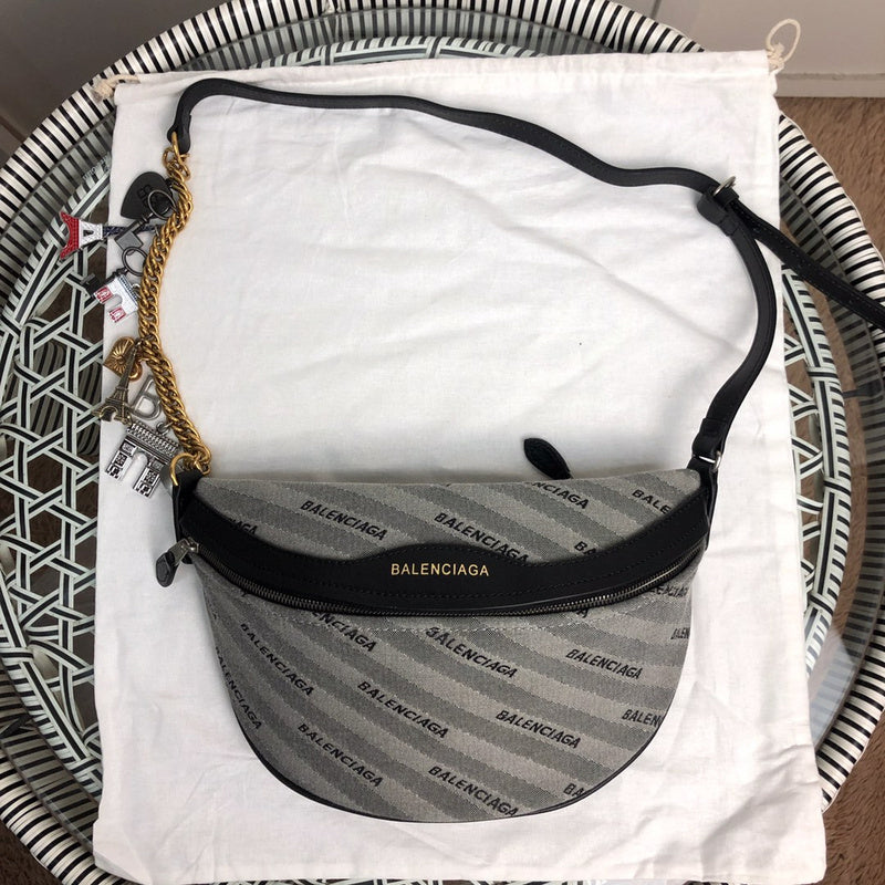 Front view of statement signature women's handbag – women's premium purse