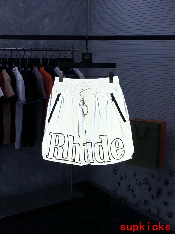 Side profile of Rhude luxury clothing with runway-inspired design