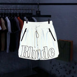 Side profile of Rhude luxury clothing with runway-inspired design