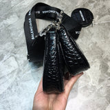 Polished Faux Leather Handbag - Smooth Faux-Leather Exterior | Women's Fashion Handbag #984 - styled full view (image 7) of designer-inspired handbag