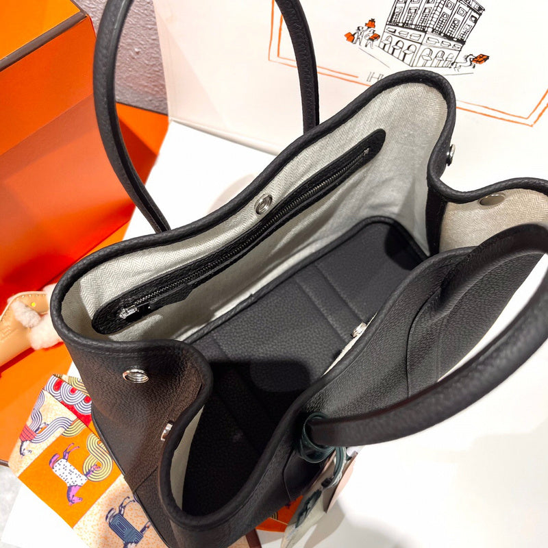 Side view of versatile structured handbag