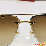Close-up detail view of Cartier unisex sunglasses