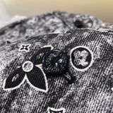 Full styled look of Louis Vuitton luxury clothing with label-forward styling