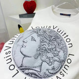 Front view of Louis Vuitton luxury clothing with runway-inspired design