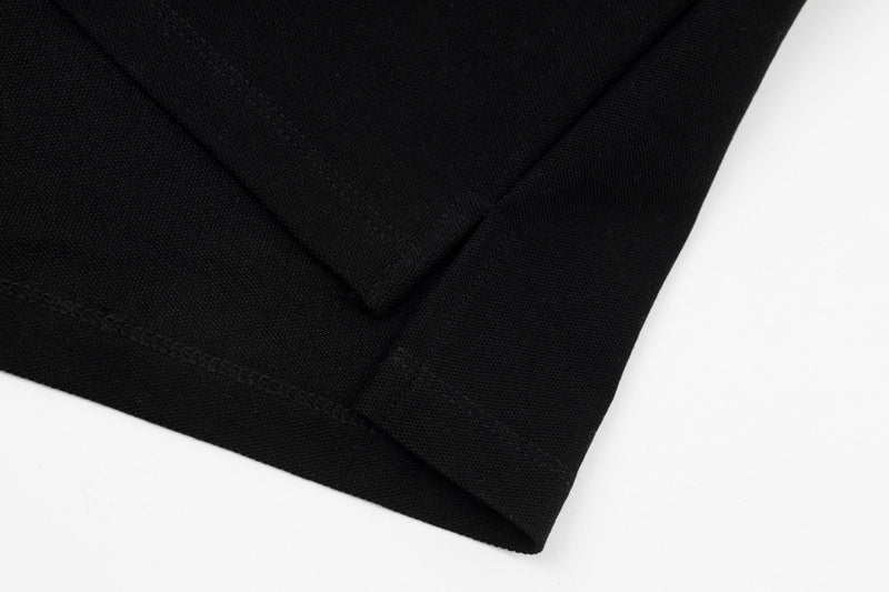Back view of Polo cotton polo shirt with monogram-inspired silhouette