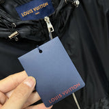 Side profile of Louis Vuitton luxury clothing with runway-inspired design