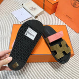 Hermès White Block Heel Sandals - Toe Detail View