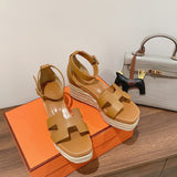 Hermès White Loafer Flats - Angled View