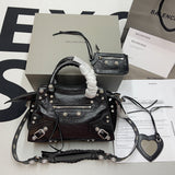 Effortless Faux Leather Handbag - Signature Hardware Accents | Women's Designer-Inspired Purse #341 - product detail shot (image 10) of designer-inspired handbag
