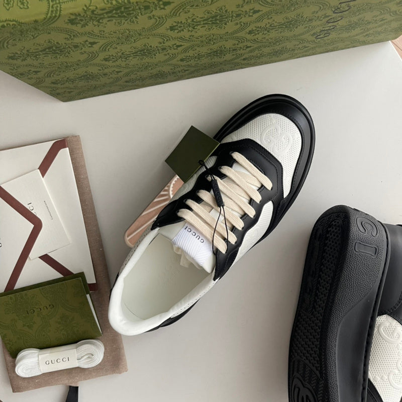 Gucci stone beige luxury sneakers view 10 bold athletic profile