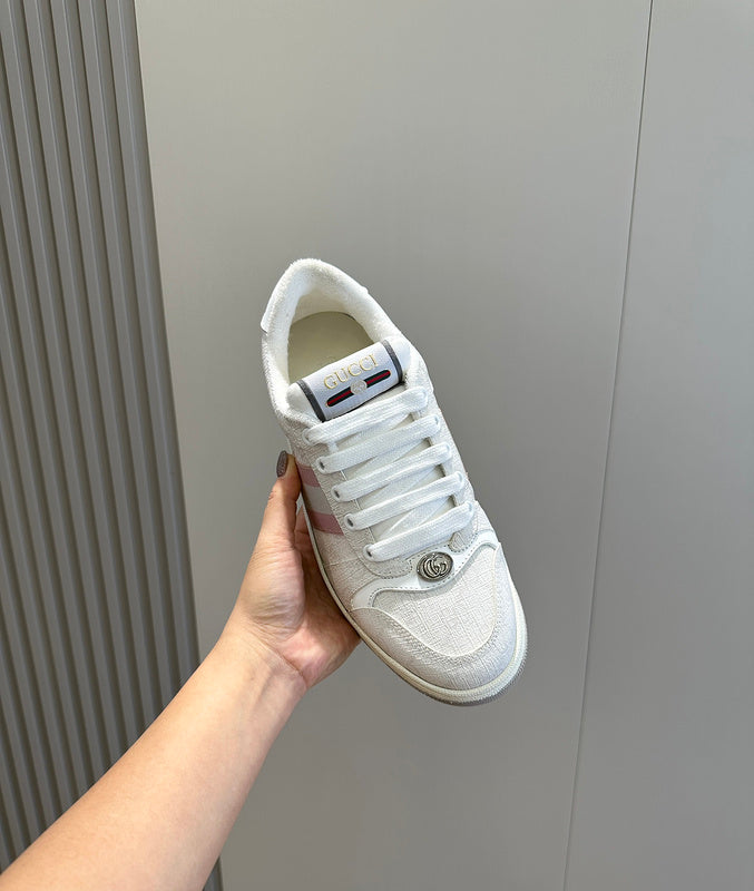 Gucci fresh white-and-black luxury sneakers view 4 minimalist modern build