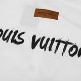 Flat lay presentation of Louis Vuitton luxury clothing with monogram-inspired silhouette