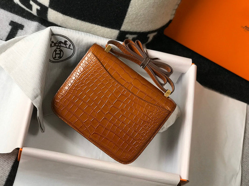 Close-up detail of polished bag design