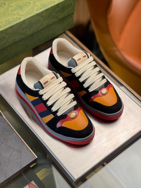 Gucci crisp white luxury sneakers view 5 heritage-inspired look
