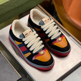Gucci crisp white luxury sneakers view 5 heritage-inspired look
