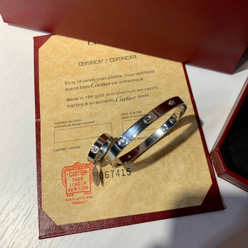 Front view of Cartier unisex jewelry piece
