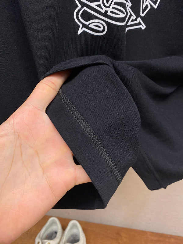 Front view of Louis Vuitton cotton t-shirt with signature branding