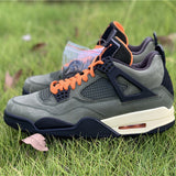Side profile of Nike clean off-white sneakers premium leather build