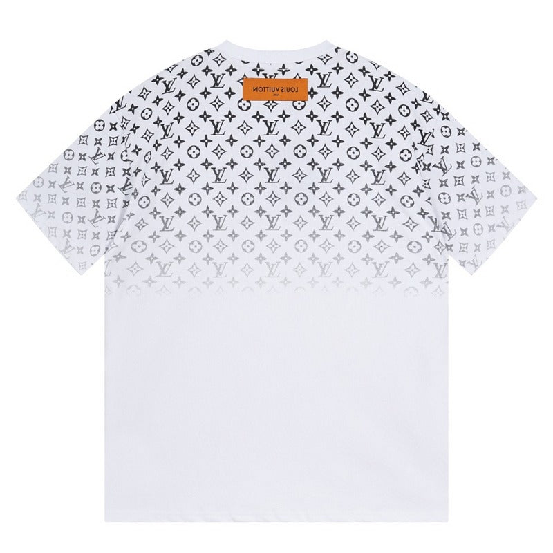 Close-up detail shot of Louis Vuitton cotton t-shirt with everyday silhouette