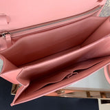 Top view of modern structured women's handbag – women's statement bag