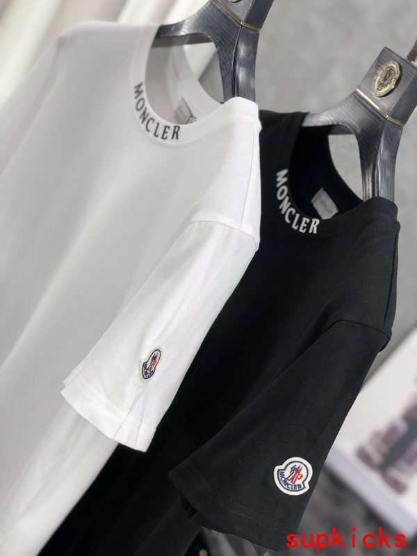 Front view of Moncler luxury clothing with relaxed-fit cut