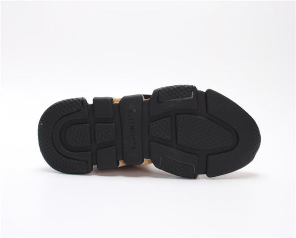 Balenciaga Chocolate Brown Ankle Strap Heels - Sole Detail View