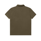 Close-up detail shot of Polo cotton polo shirt with logo-detail design