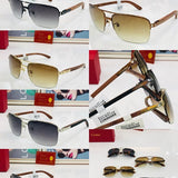 Close-up detail view of Cartier unisex sunglasses