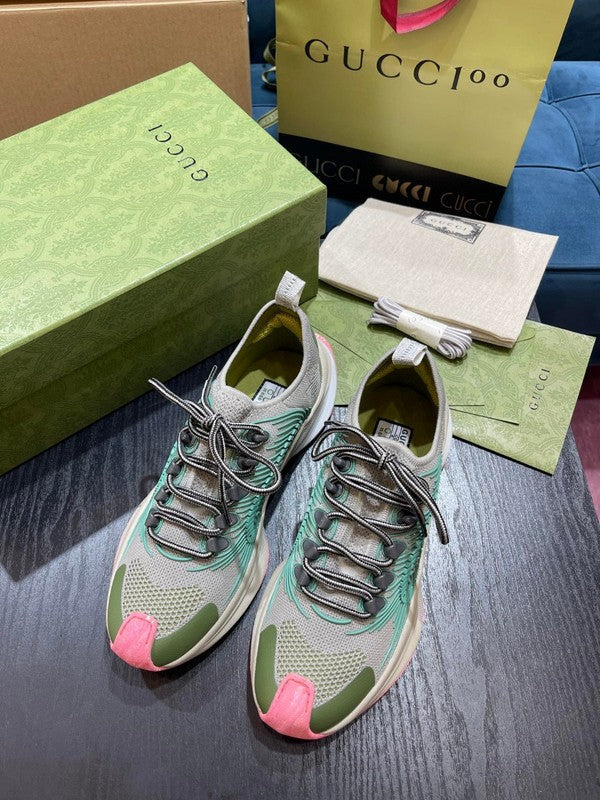 Gucci soft grey luxury sneakers view 8 premium leather build